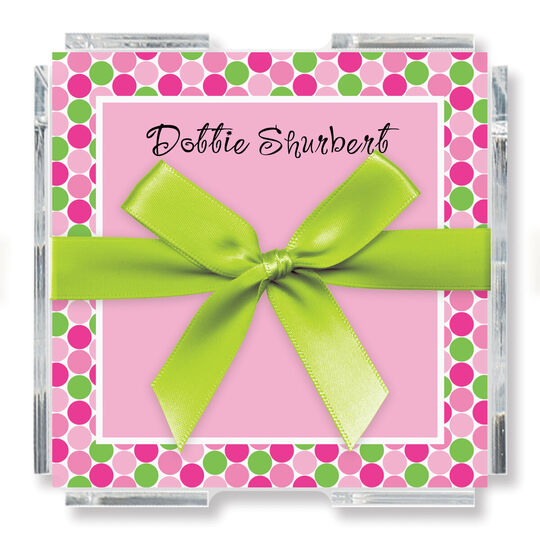 Bubbles Memo Square with Acrylic Holder
